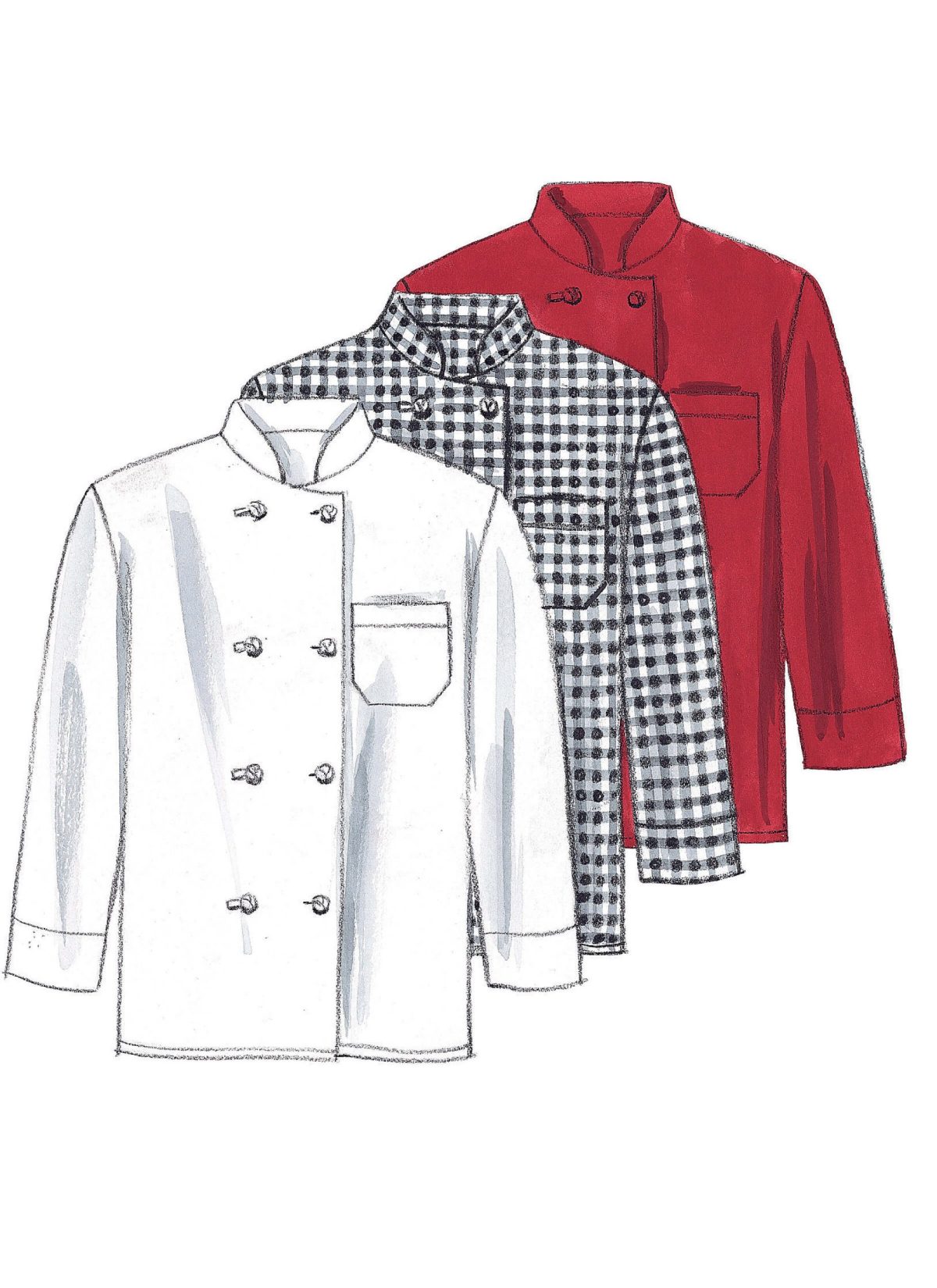McCall's Sewing Pattern M2233 Misses' and Men's Jacket, Shirt, Apron, Pull-On Pants, Neckerchief and Hat
