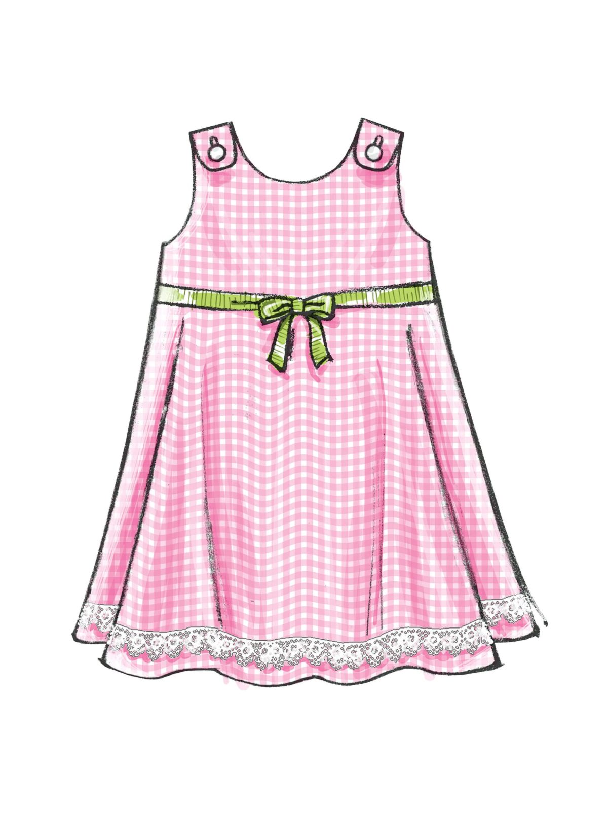 McCall's Sewing Pattern M5416 Toddlers' Tops, Dresses and Shorts