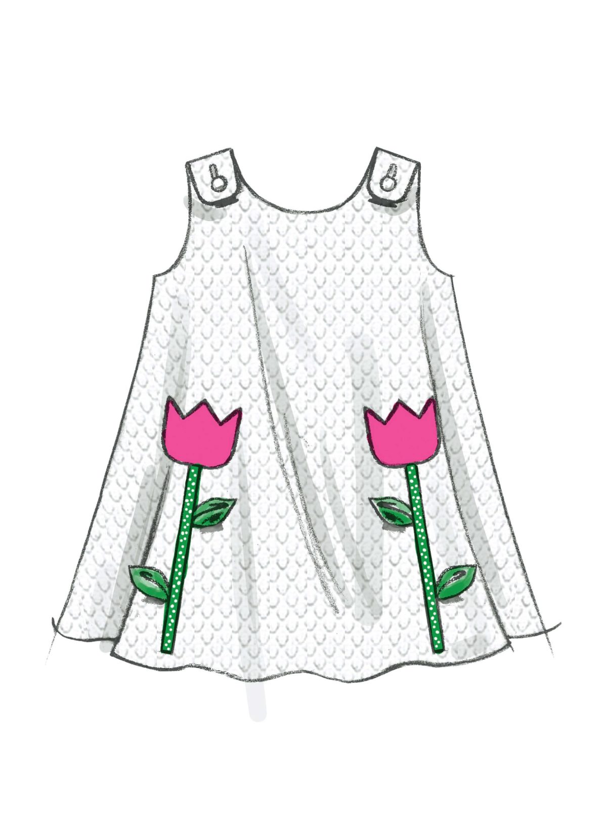 McCall's Sewing Pattern M5416 Toddlers' Tops, Dresses and Shorts