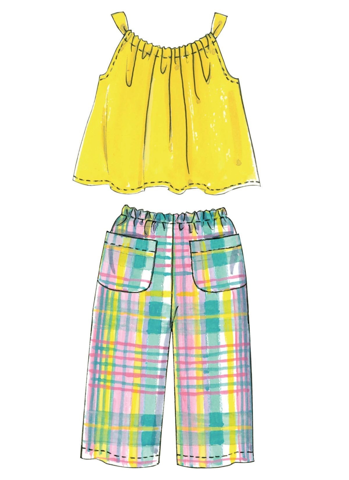 McCall's Sewing Pattern M5797 Children's/Girls' Tops, Dresses, Shorts and Pants