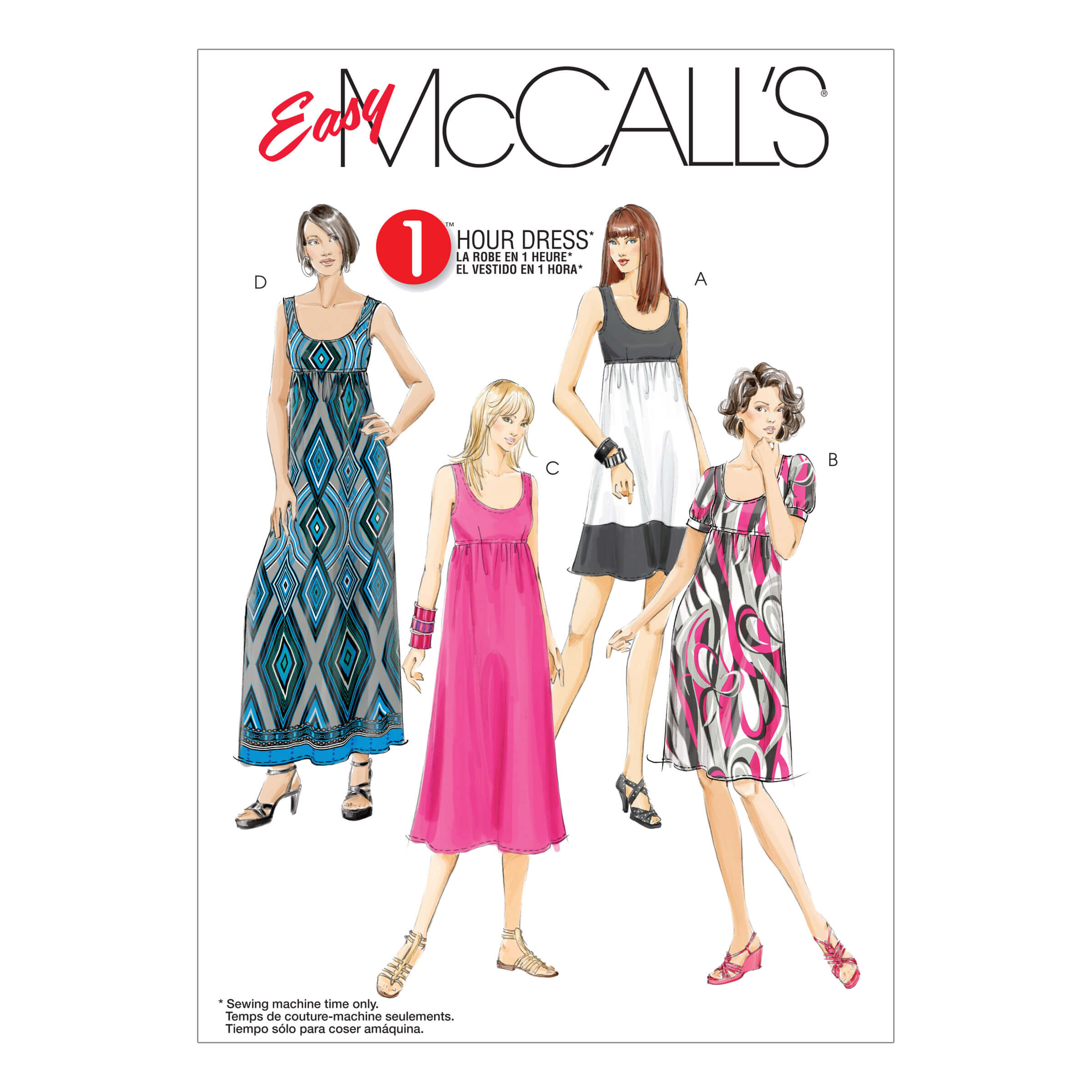 McCall’s Sewing Pattern M5893 Misses’/Women’s Dresses In 4 Lengths