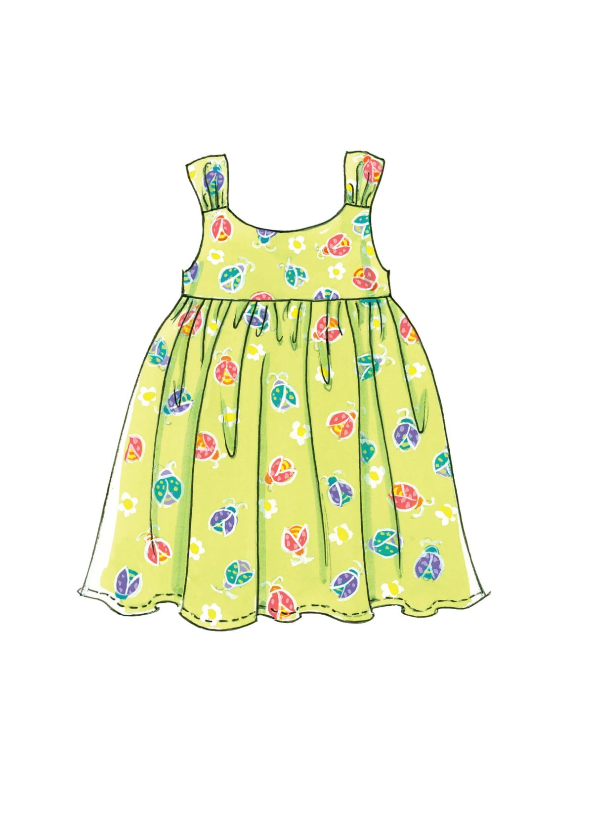 McCall's Sewing Pattern M6017 Toddlers'/Children's Tops, Dresses, Shorts And Pants