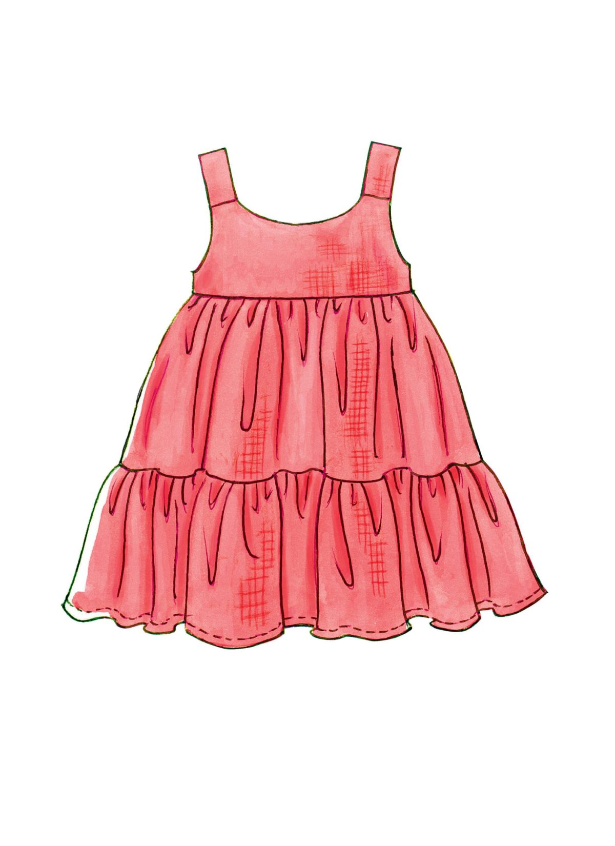 McCall's Sewing Pattern M6017 Toddlers'/Children's Tops, Dresses, Shorts And Pants