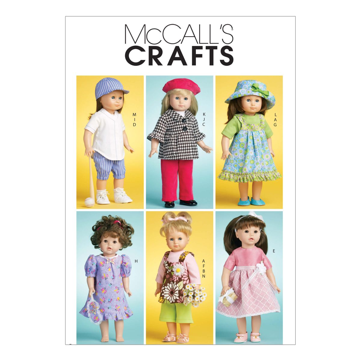 McCall's Sewing Pattern M6137 Doll Clothes For 18" (46cm) Doll