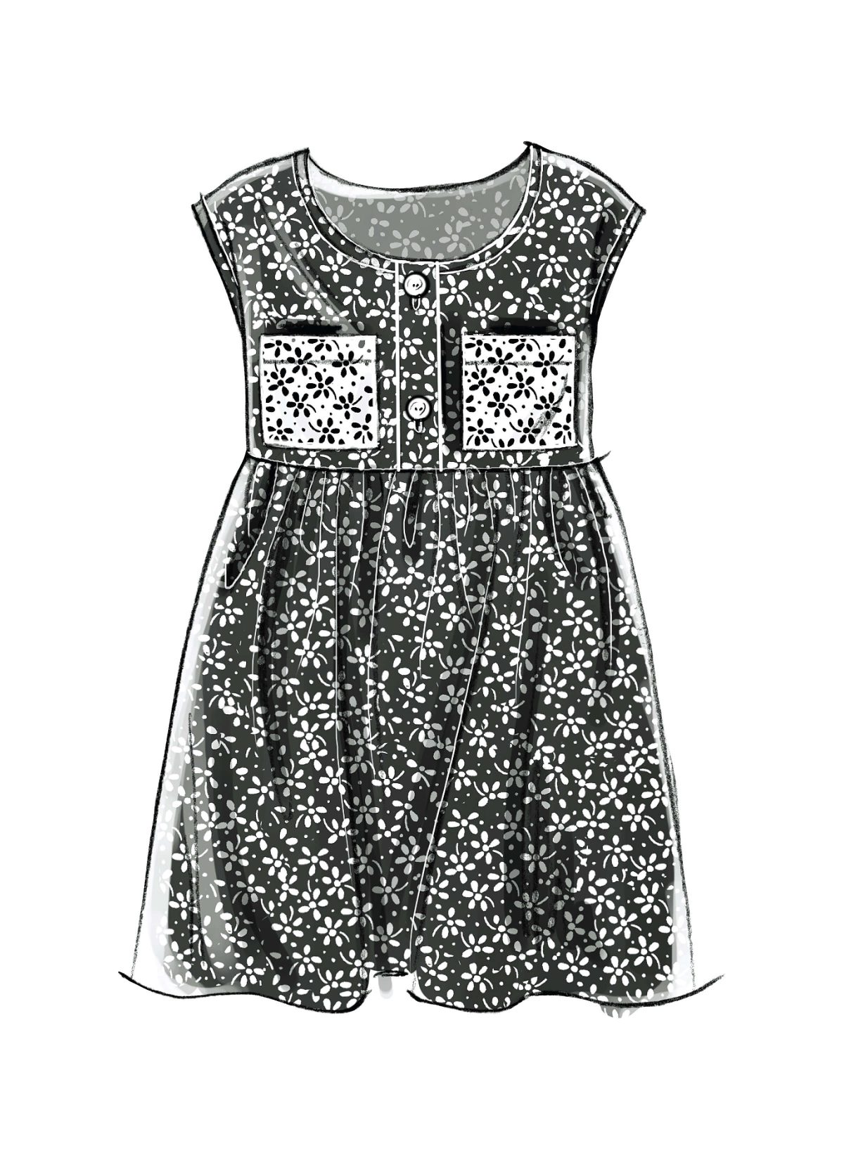 McCall's Sewing Pattern M6275 Girls'/Girls' Plus Dresses, Scarf and Leggings