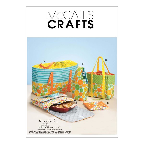 McCall's Sewing Pattern M6338 Carriers, Hot Pad and Picnic Totes