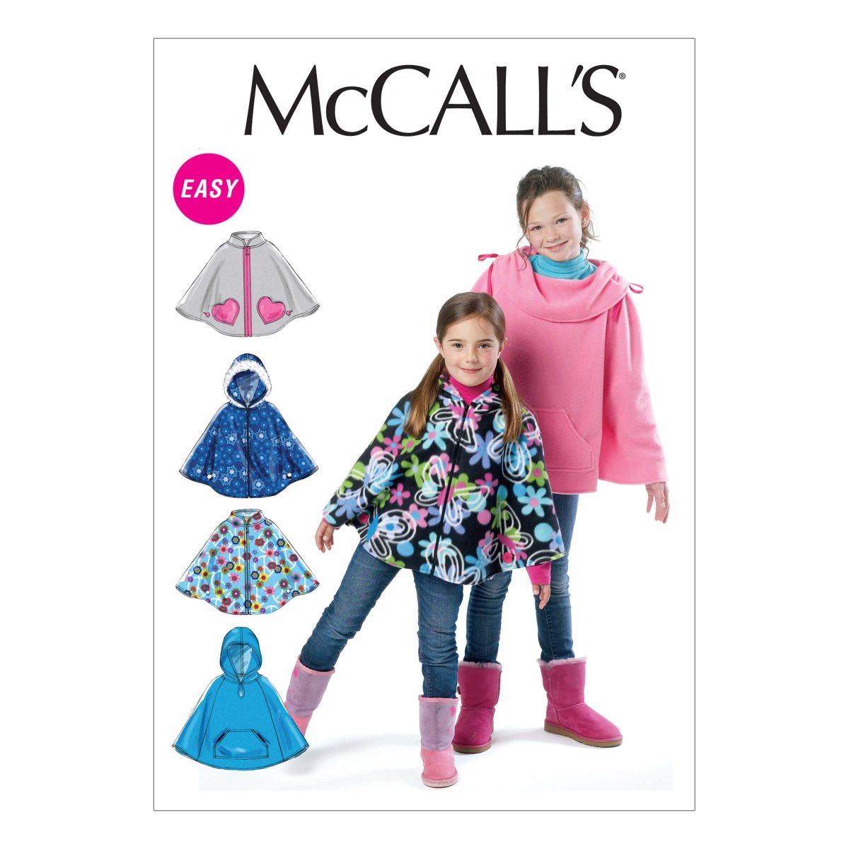 McCall's Sewing Pattern M6431 Children's/Girls' Ponchos