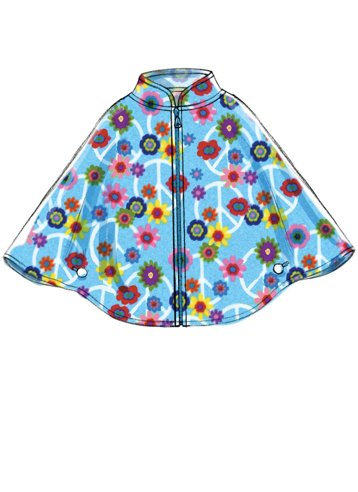 McCall's Sewing Pattern M6431 Children's/Girls' Ponchos