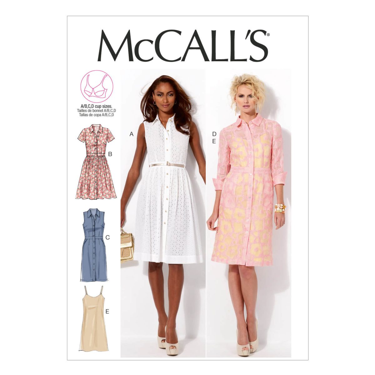 McCall's Sewing Pattern M6696 Misses' Dresses and Slip