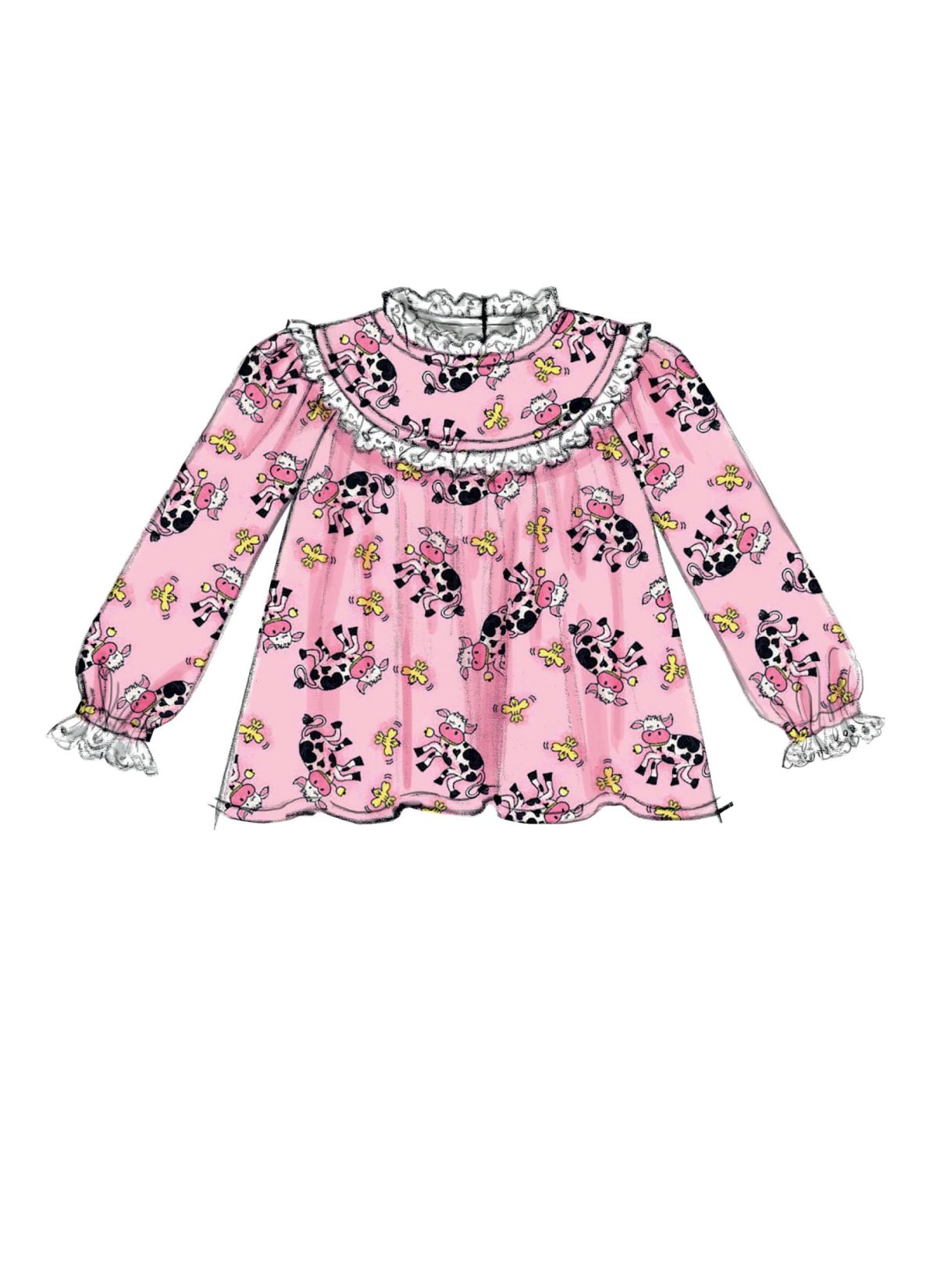 McCall's Sewing Pattern M6831 Children's/Girls' Tops, Gowns, Short and Pants