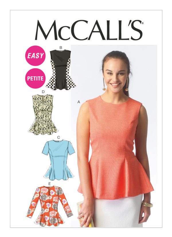 McCall's Sewing Pattern M6896 Misses'/Miss Petite Fit and Flare Tops