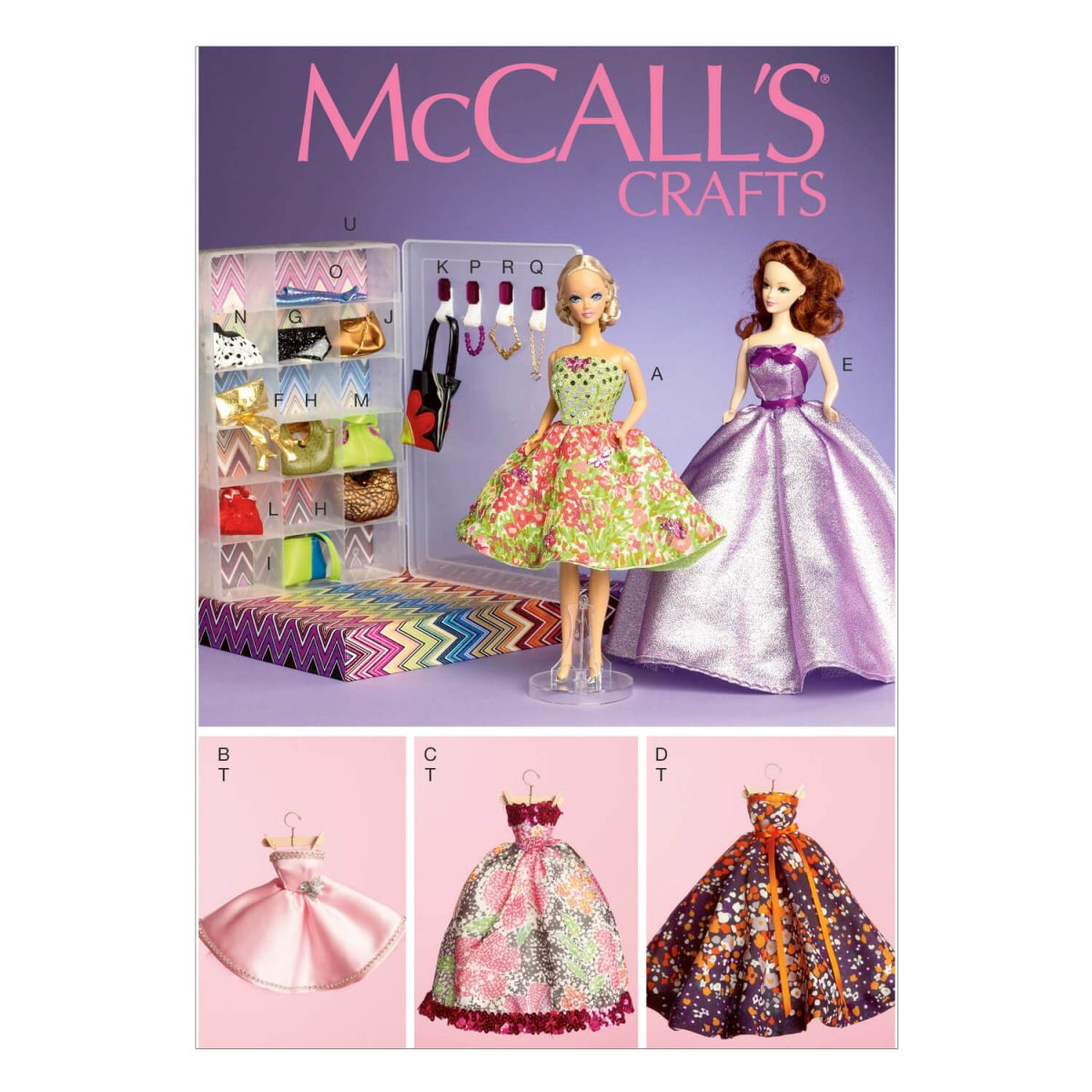 McCall's Sewing Pattern M6903 Clothes and Accessories For 11½" (29cm) Doll, Display Boxes and Hangers