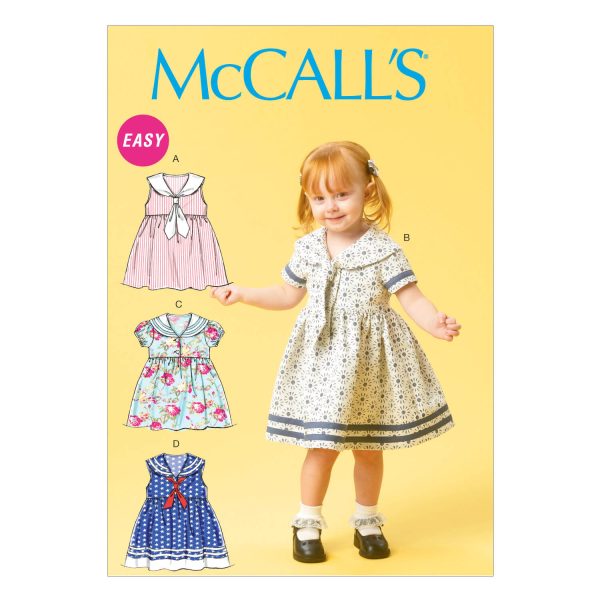 McCall's Sewing Pattern M6913 Toddlers' Dresses and Tie Ends
