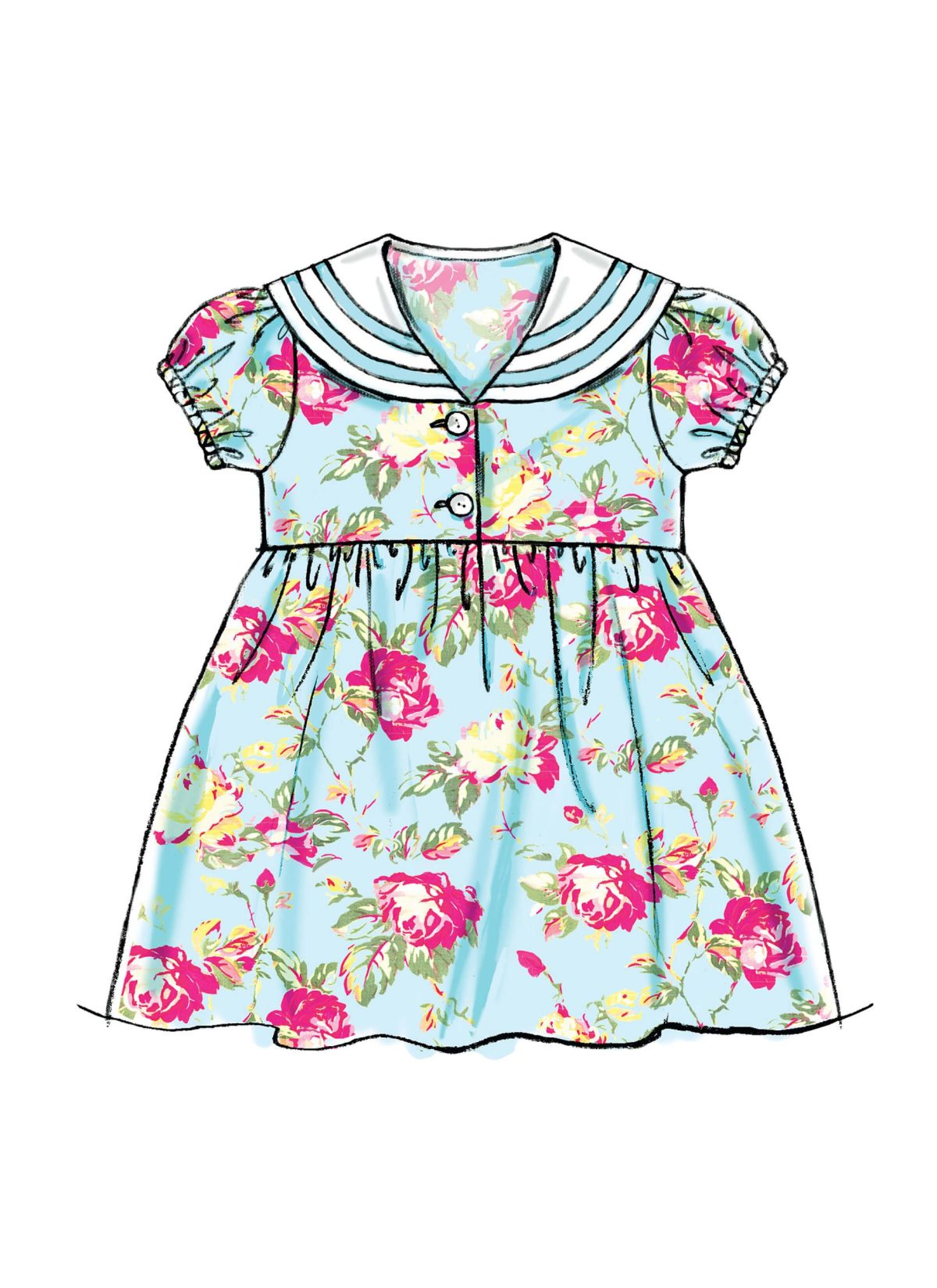 McCall's Sewing Pattern M6913 Toddlers' Dresses and Tie Ends