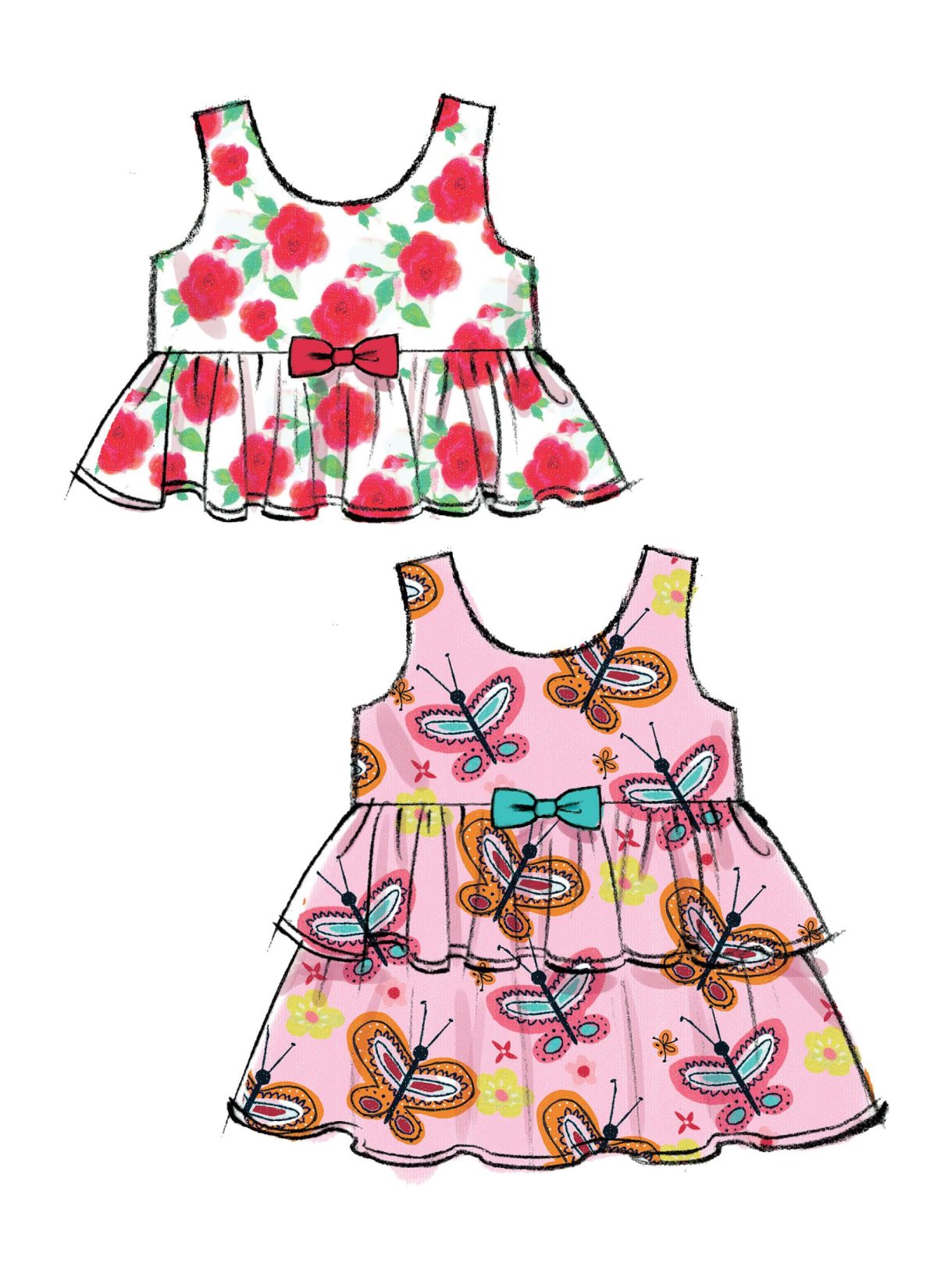 McCall's Sewing Pattern M6944 Toddlers' Top, Dresses, Rompers and Panties