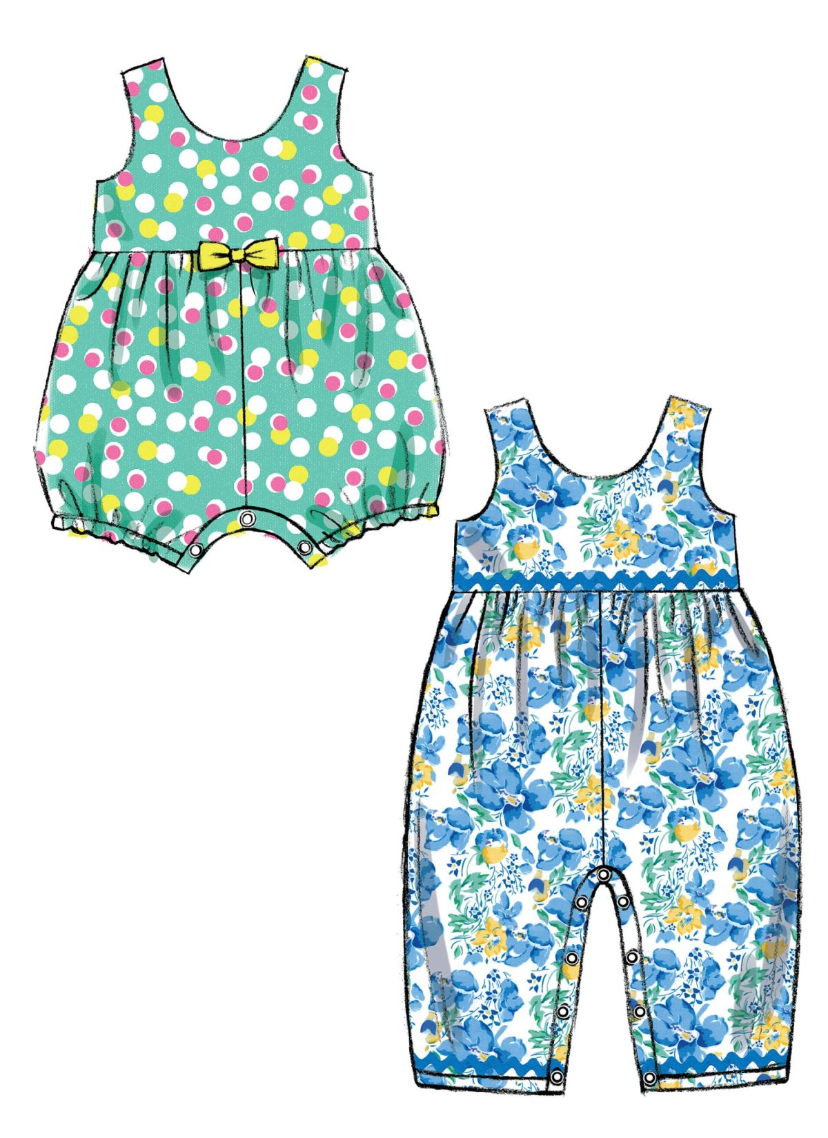 McCall's Sewing Pattern M6944 Toddlers' Top, Dresses, Rompers and Panties