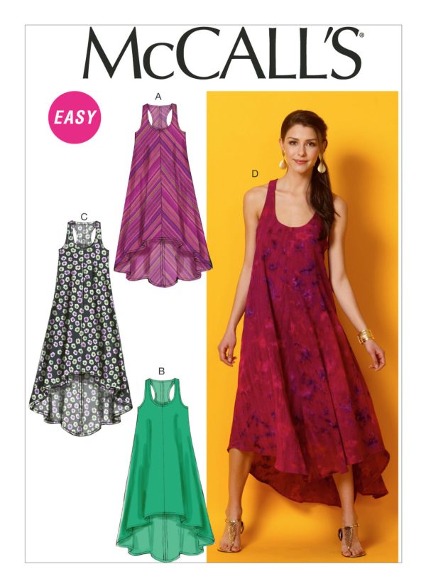 McCall's Sewing Pattern M6954 Misses' Racerback Tent Dresses