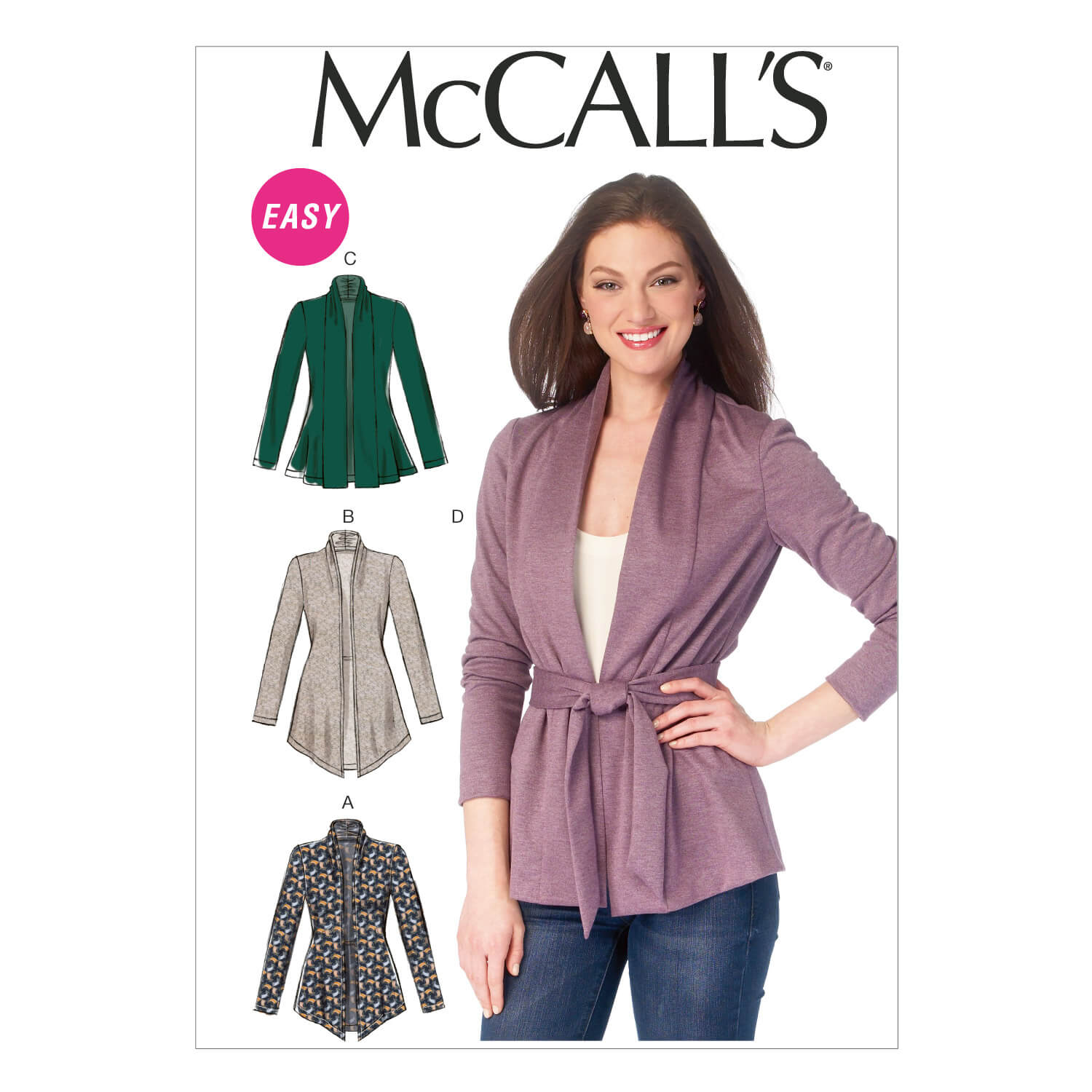 McCall’s Sewing Pattern M6996 Misses’ Jackets and Belt