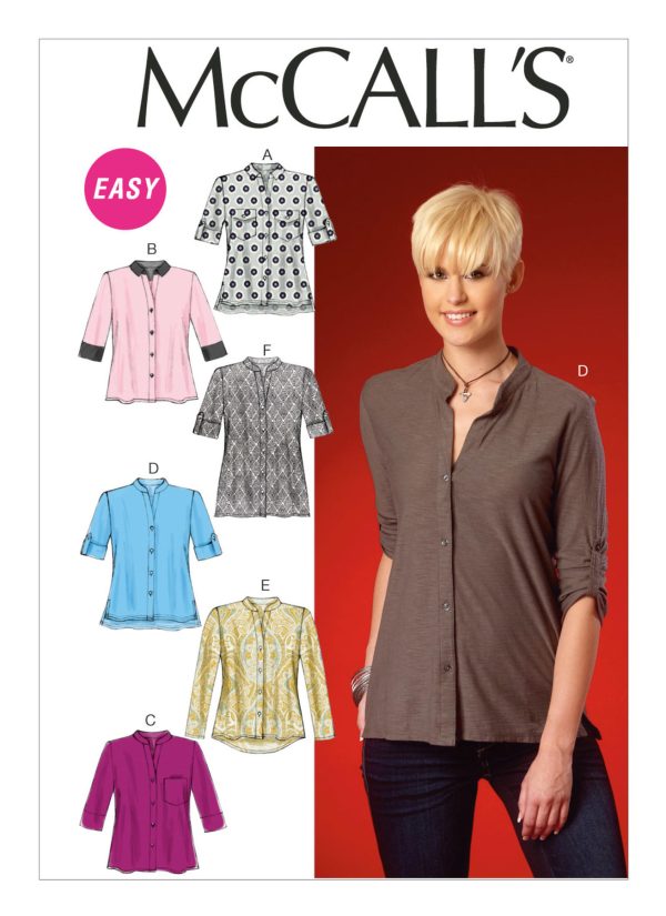 McCall's Sewing Pattern M7018 Misses' Button-Down Tops and Tunic