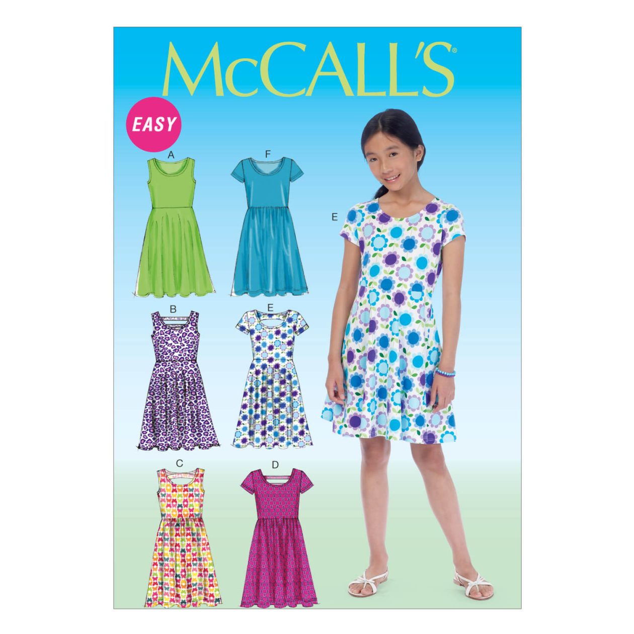 McCall's Sewing Pattern M7079 Girls'/Girls' Plus Dresses
