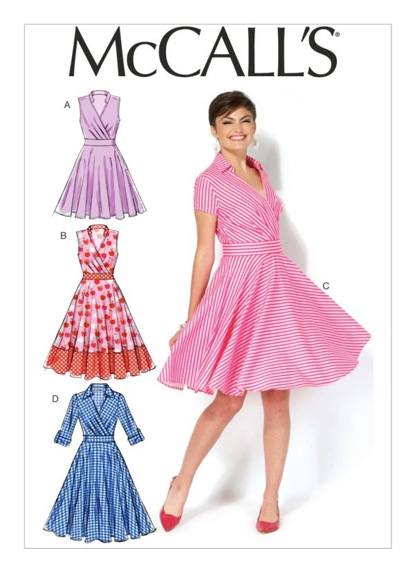 McCall's Sewing Pattern M7081 Misses' Surplice Dresses