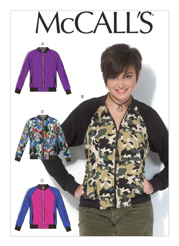 McCall's Sewing Pattern M7100 Misses' Bomber Jackets