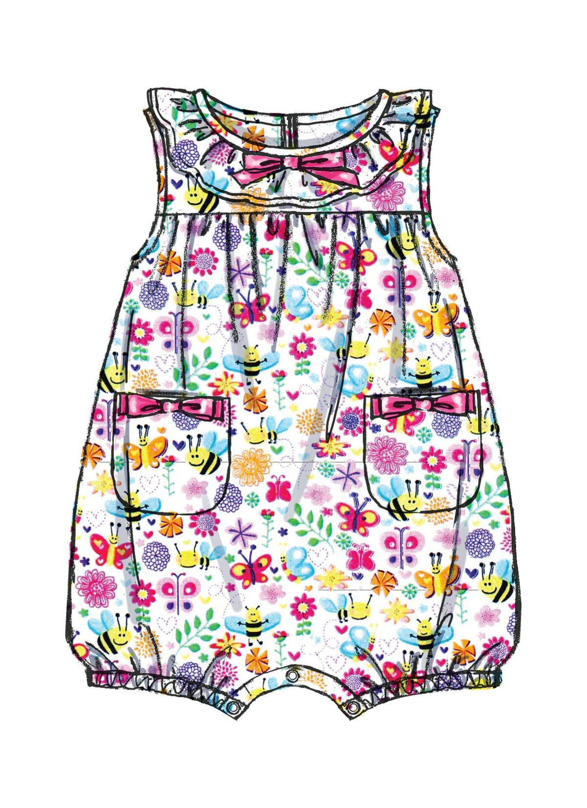 McCall's Sewing Pattern M7107 Infants' Rompers