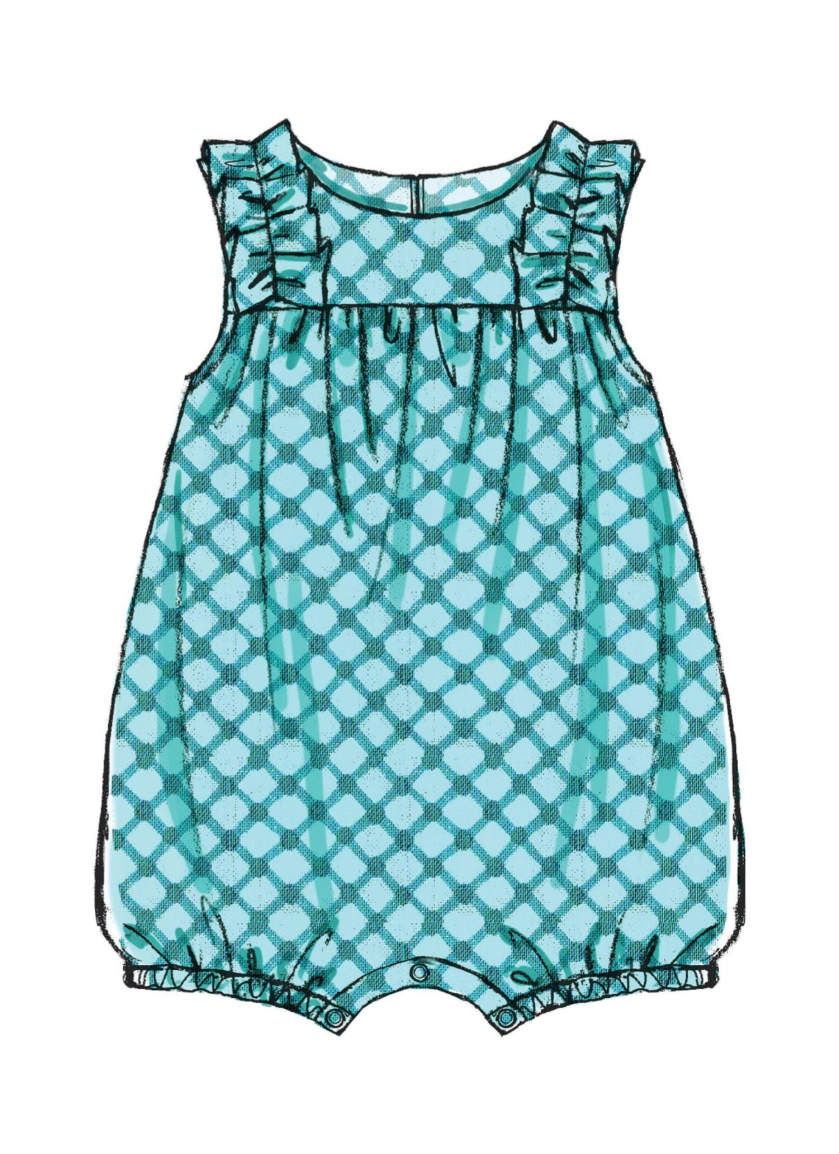 McCall's Sewing Pattern M7107 Infants' Rompers