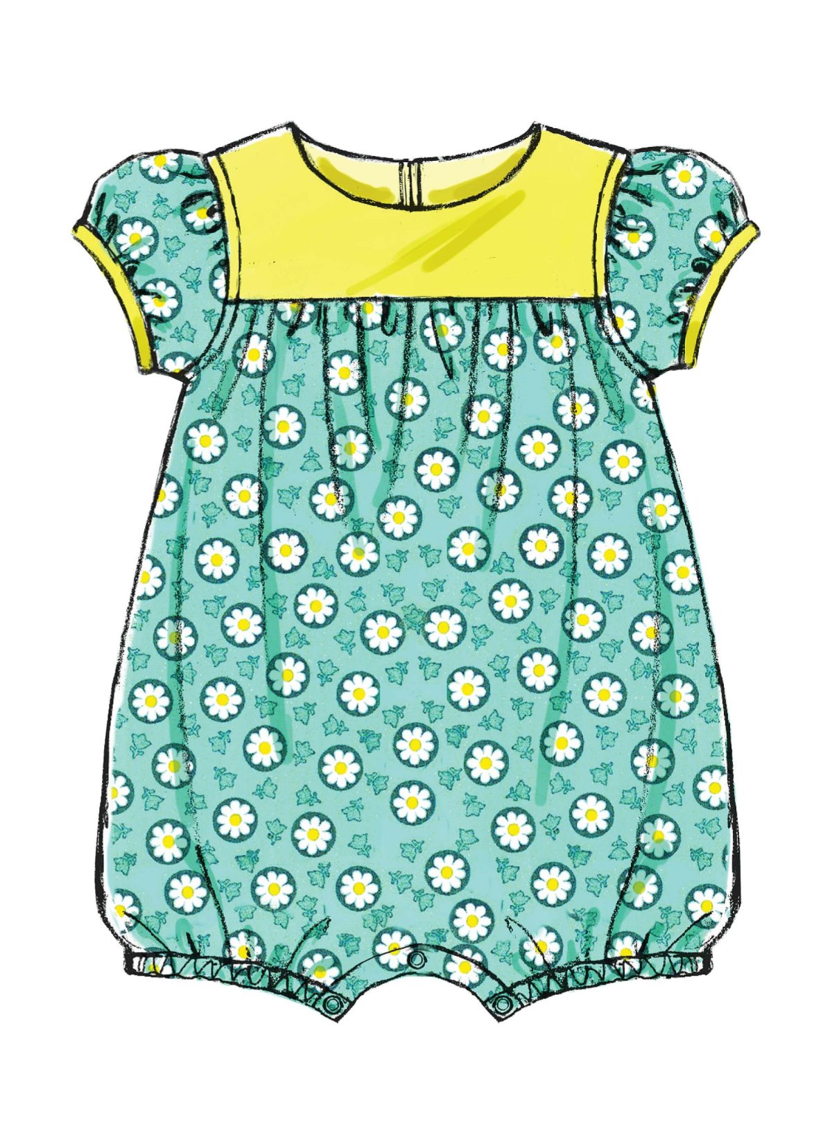 McCall's Sewing Pattern M7107 Infants' Rompers