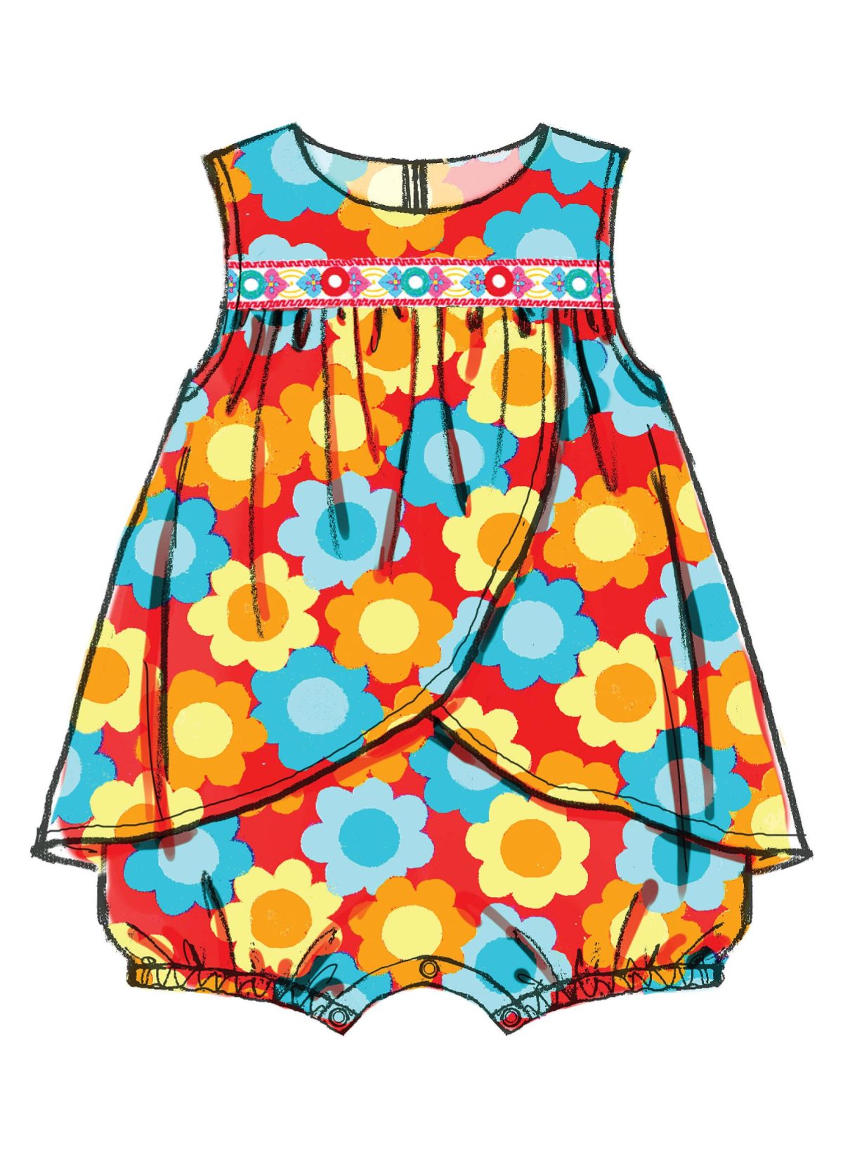 McCall's Sewing Pattern M7107 Infants' Rompers