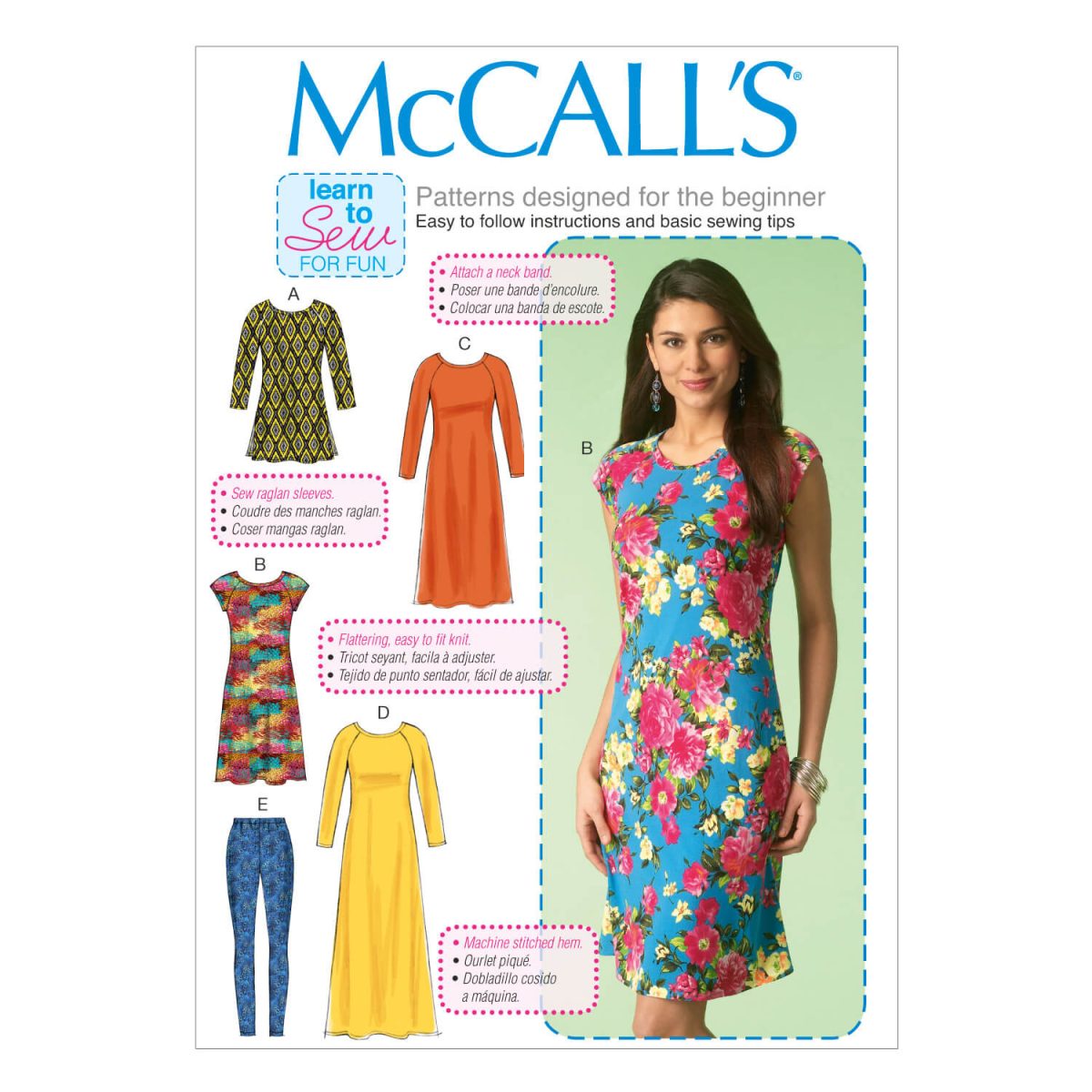 McCall's Sewing Pattern M7122 Misses' Tunic, Dresses and Leggings