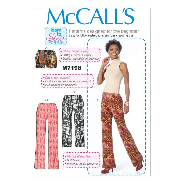 McCall's Sewing Pattern M7198 Misses' Shorts and Pants