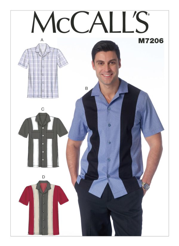 McCall's Sewing Pattern M7206 Men's Bowling Shirts