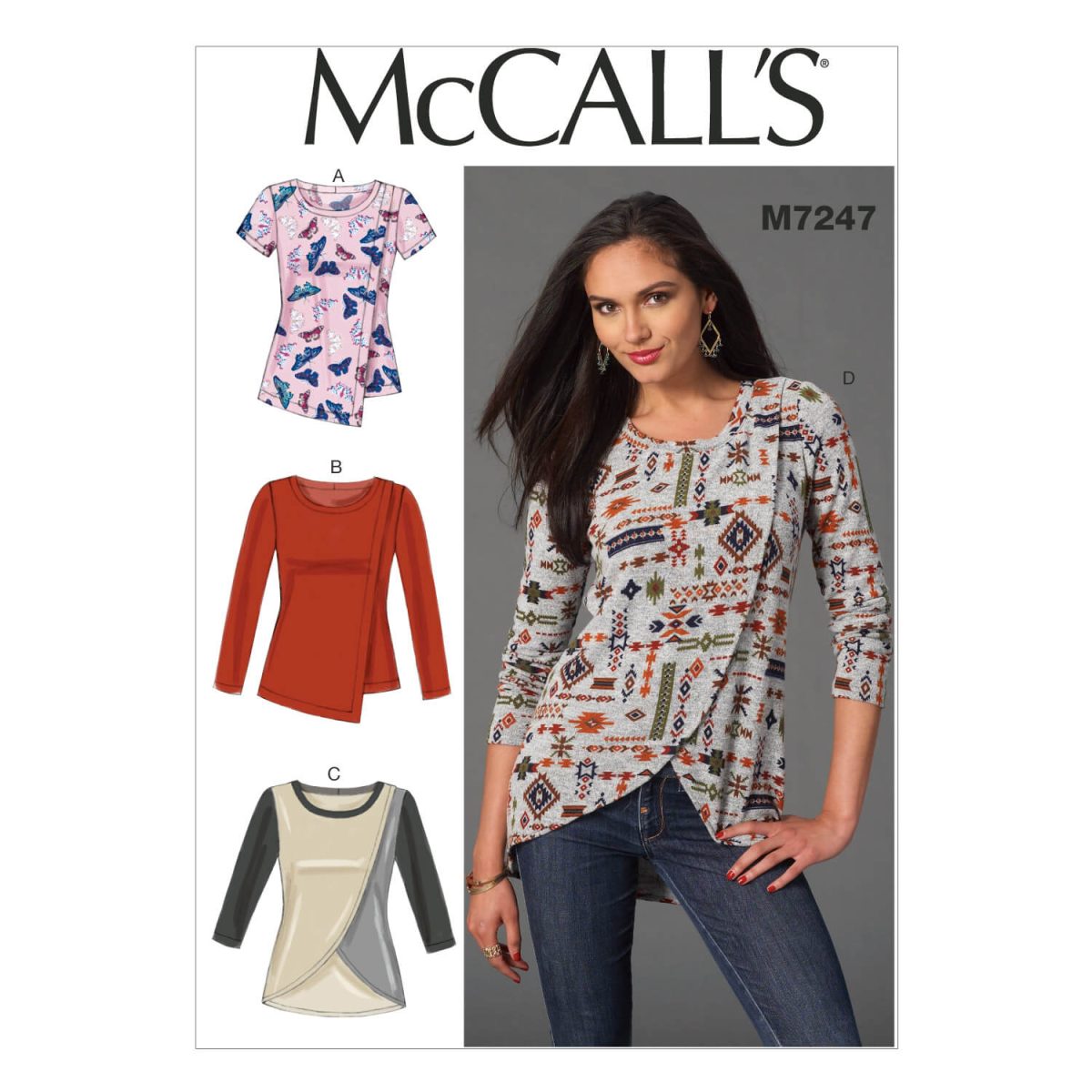 McCall’s Sewing Pattern M7247 Misses’ Tops - Sewdirect