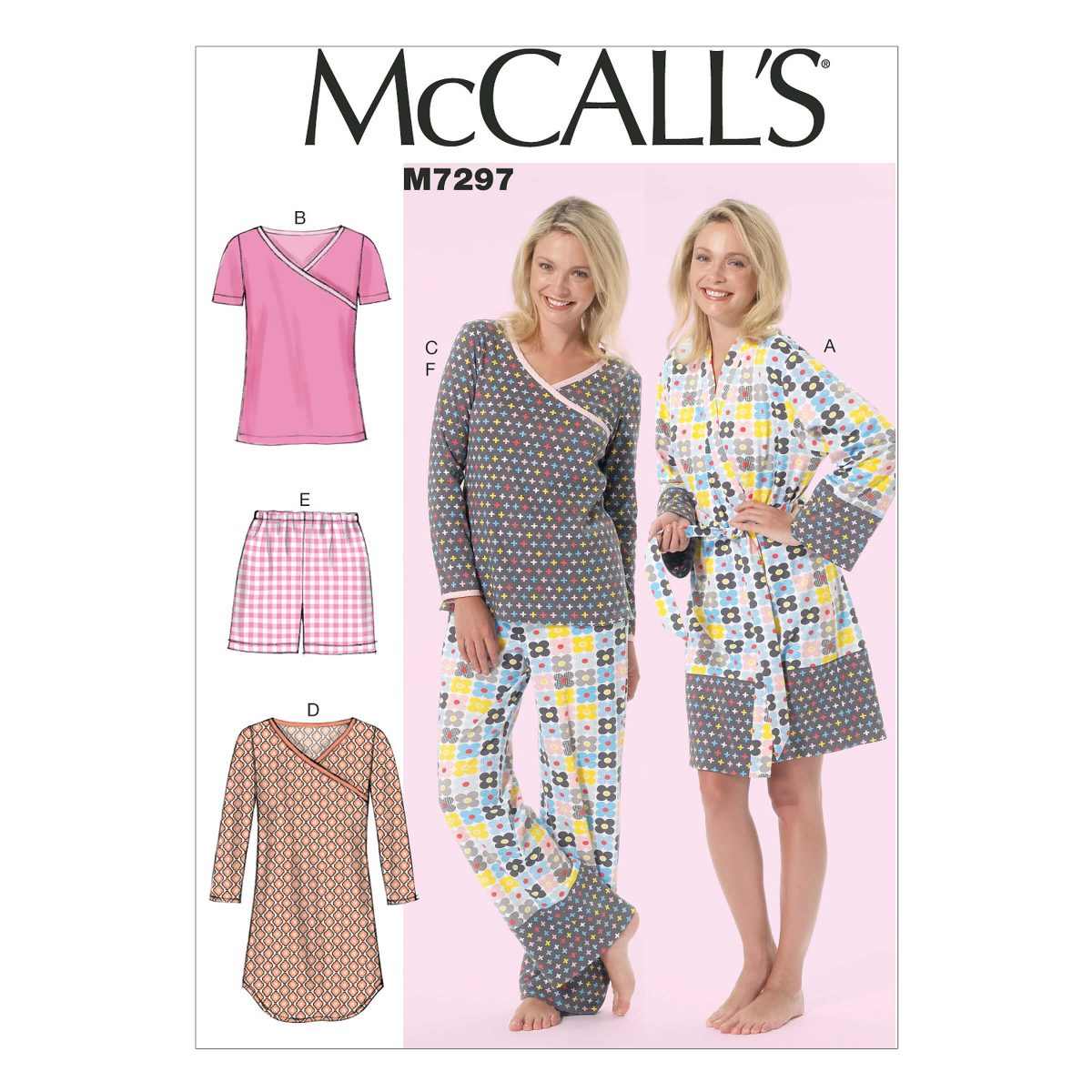 McCall's Sewing Pattern M7297 Misses'/Women's Robe, Belt, Tops, Dress, Shorts and Pants