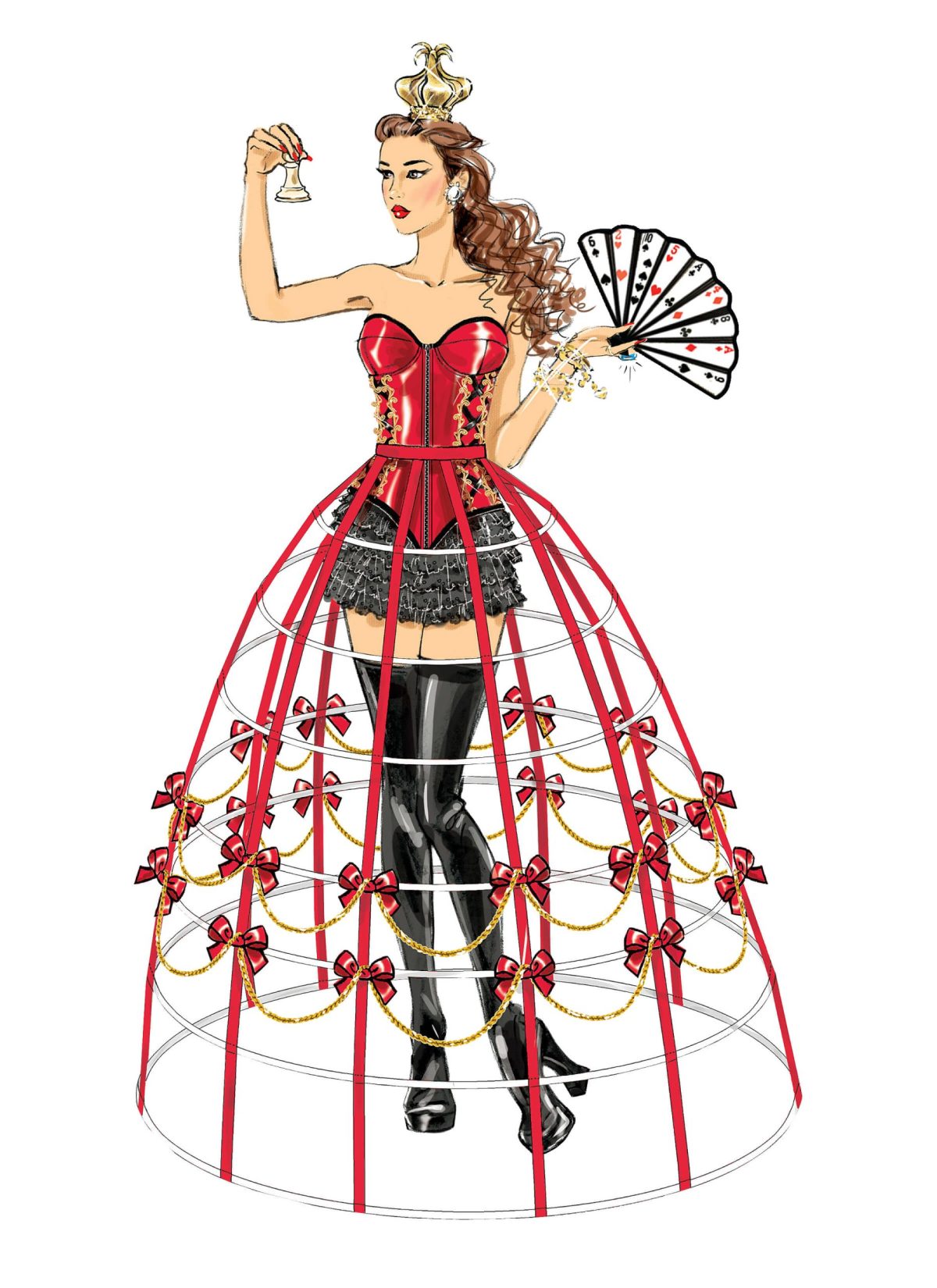 McCall's Sewing Pattern M7306 Corsets, Shorts, Collars, Hoop Skirts and Crown
