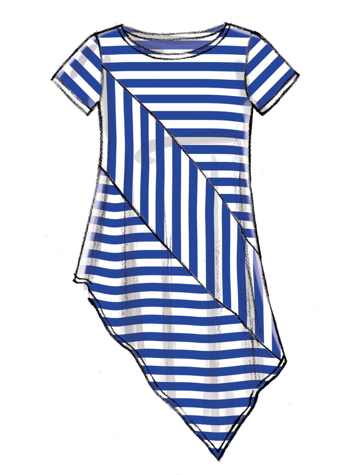 McCalls Sewing Pattern M7323 Misses' Asymmetrical Seam Detail Tops
