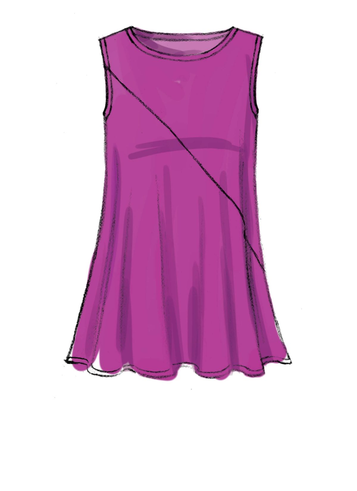 McCalls Sewing Pattern M7323 Misses' Asymmetrical Seam Detail Tops