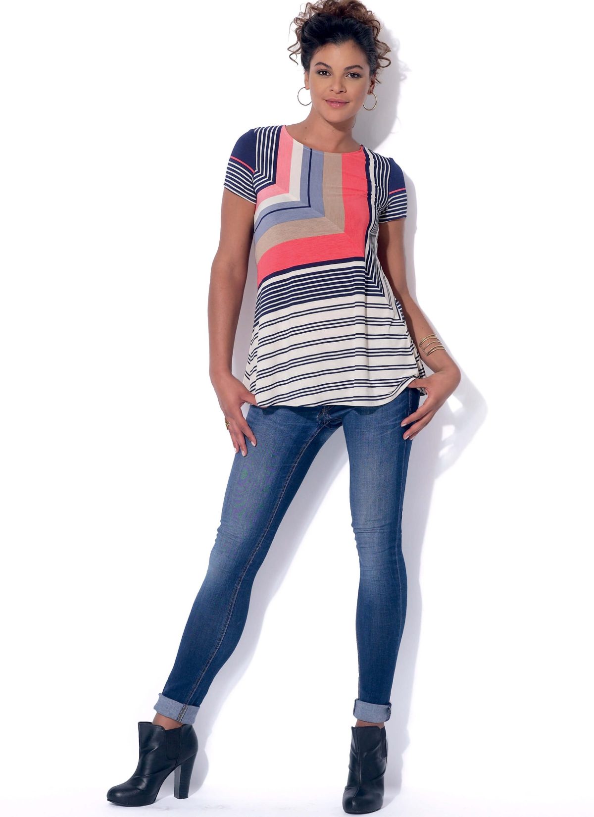 McCalls Sewing Pattern M7323 Misses' Asymmetrical Seam Detail Tops