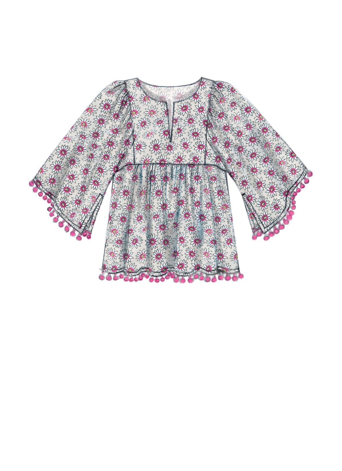 McCall's Sewing Pattern M7325 Misses' Gathered Tops and Tunic