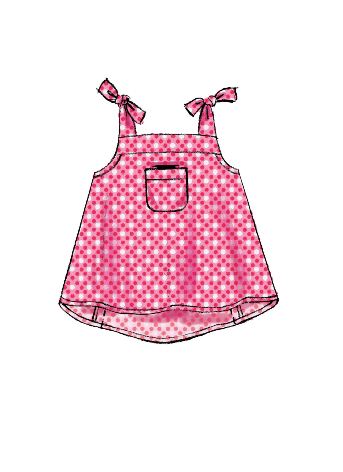 McCall's Sewing Pattern M7342 Infants' Back-Bow Dresses, Panties, Leggings and Bucket Hat