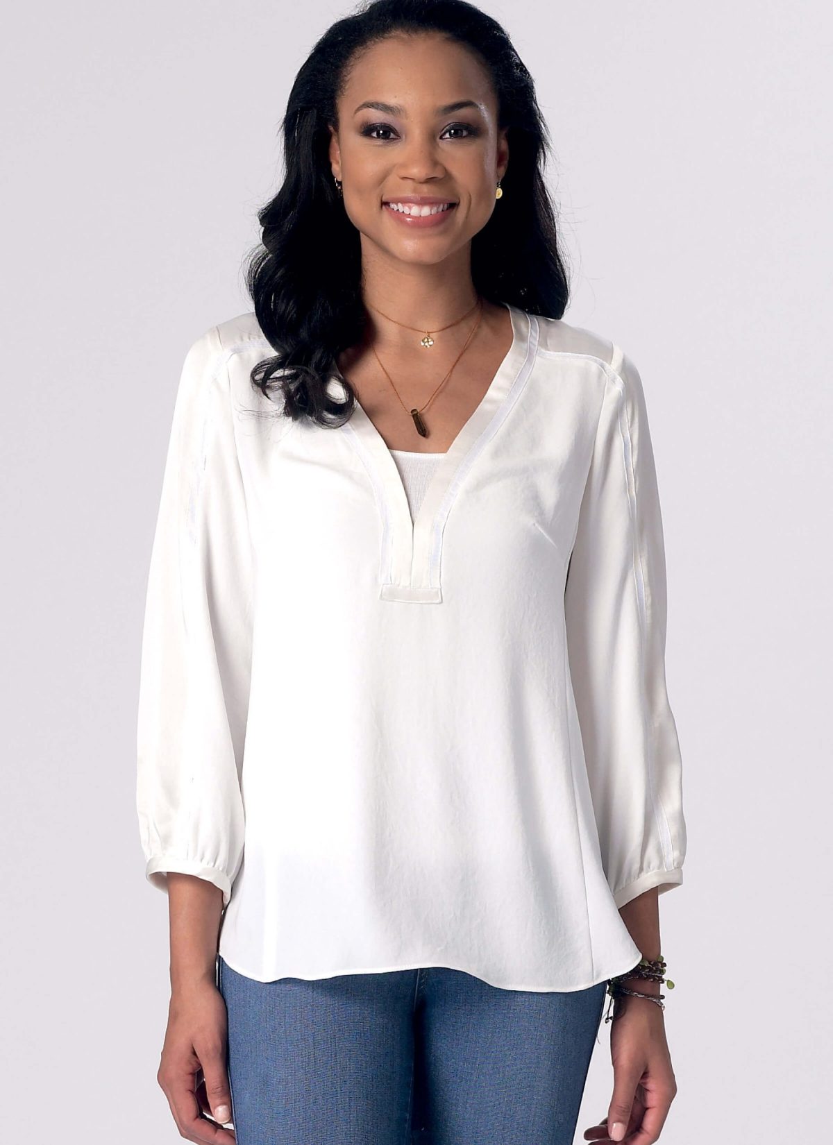 McCall's Sewing Pattern M7357 Misses' Banded Tops with Yoke
