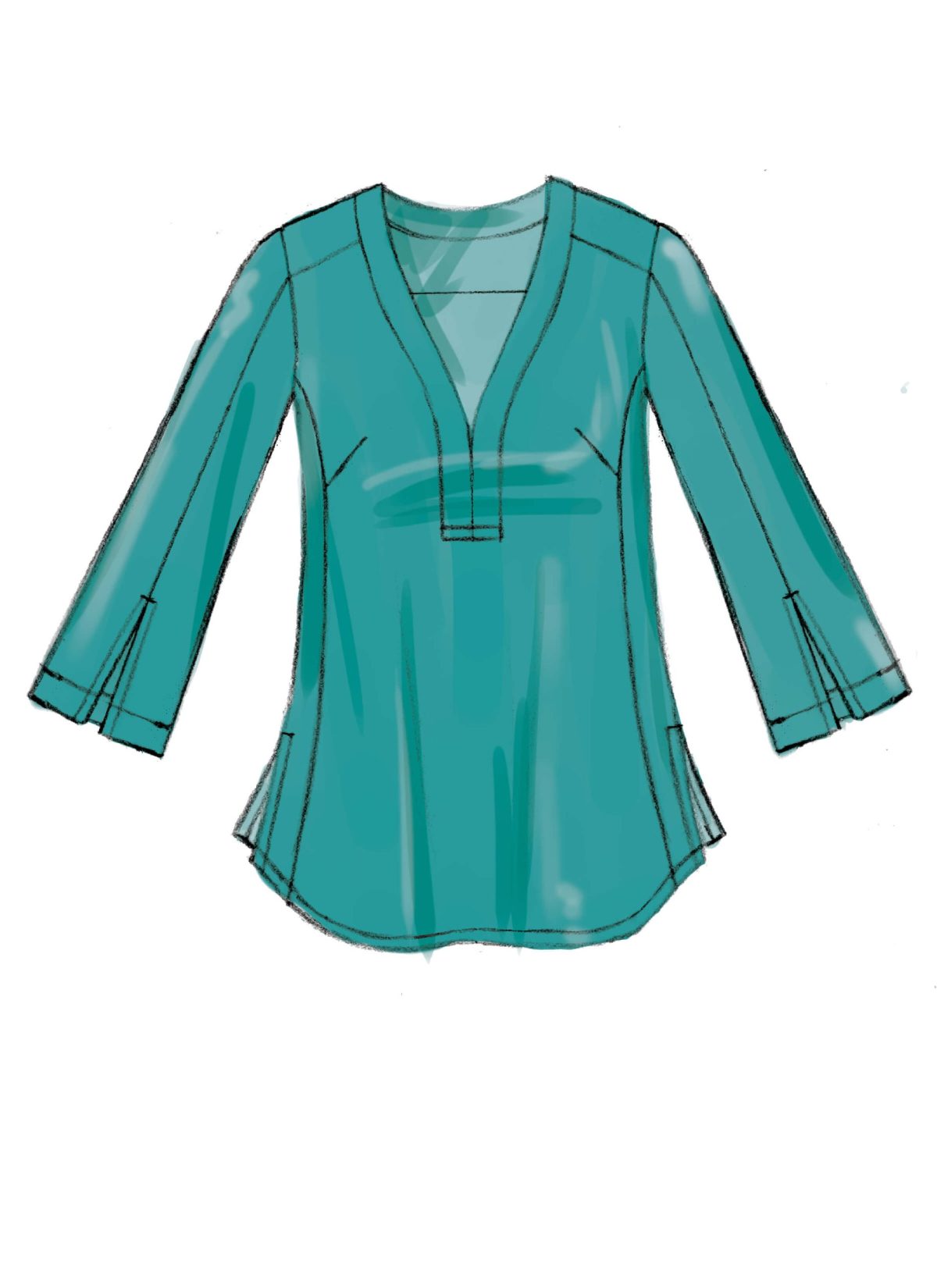 McCall's Sewing Pattern M7357 Misses' Banded Tops with Yoke