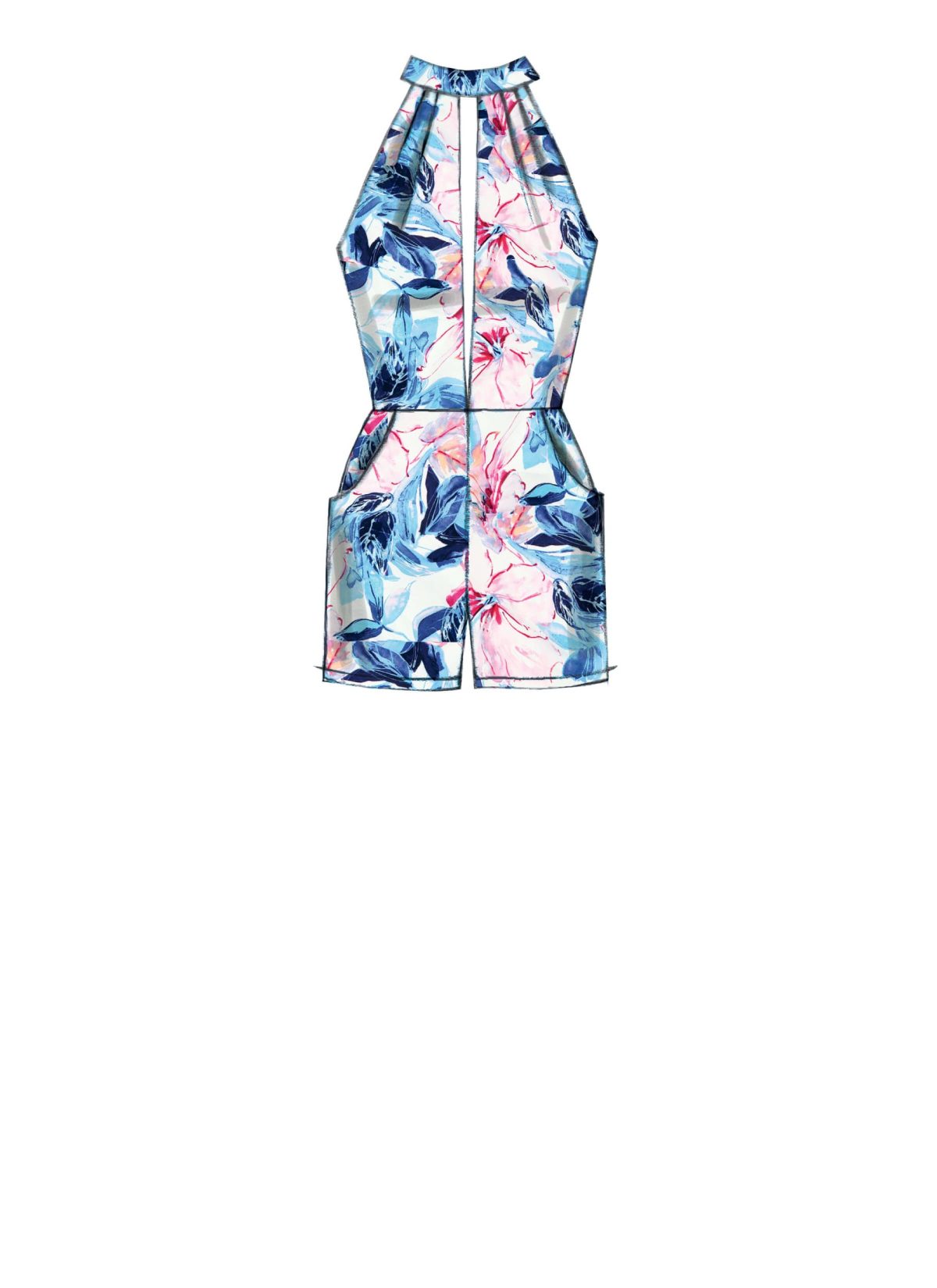 McCall's Sewing Pattern M7366 Misses' Pleated Surplice or Plunging-Neckline Rompers, Jumpsuits and Belt