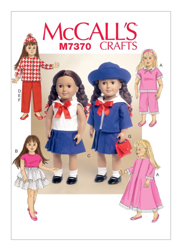 McCall's Sewing Pattern M7370 Retro Outfits for 18" Doll