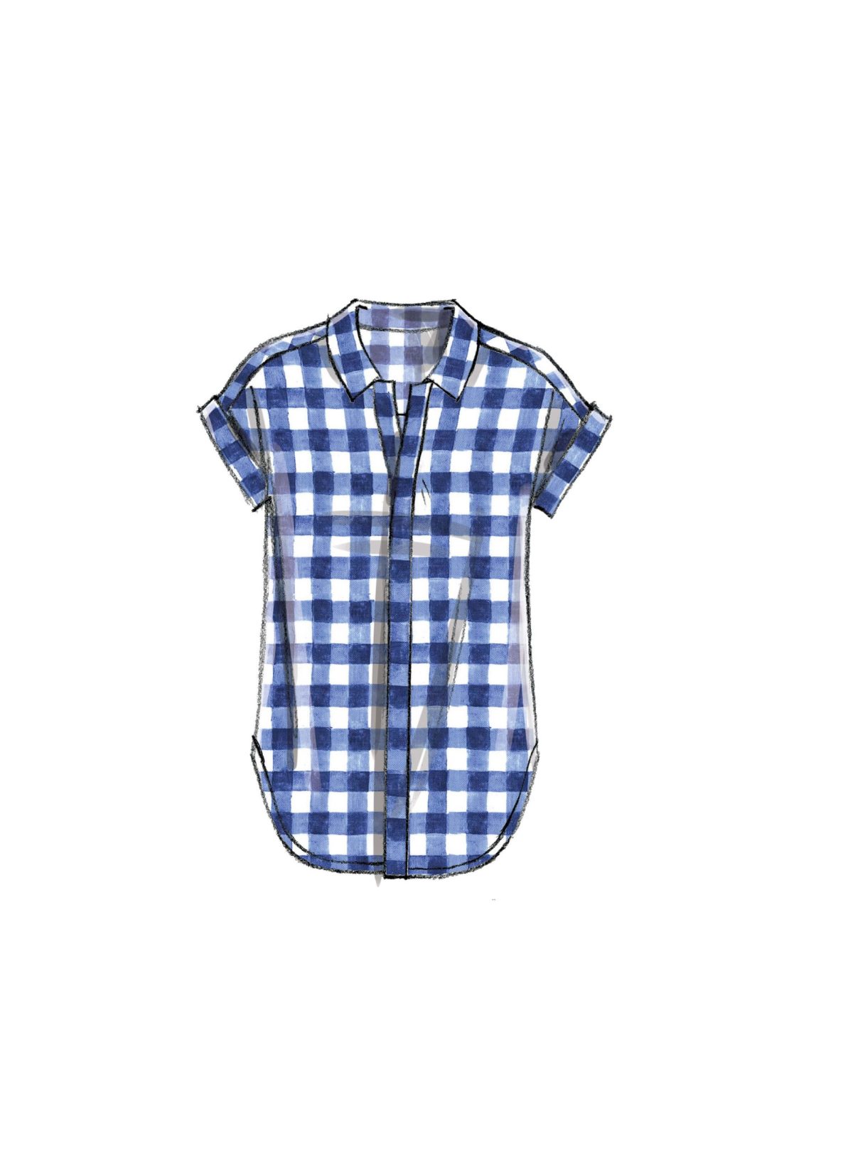 McCall's Sewing Pattern M7387 Misses' Button-Down Top, Tunic, Dresses and Belt