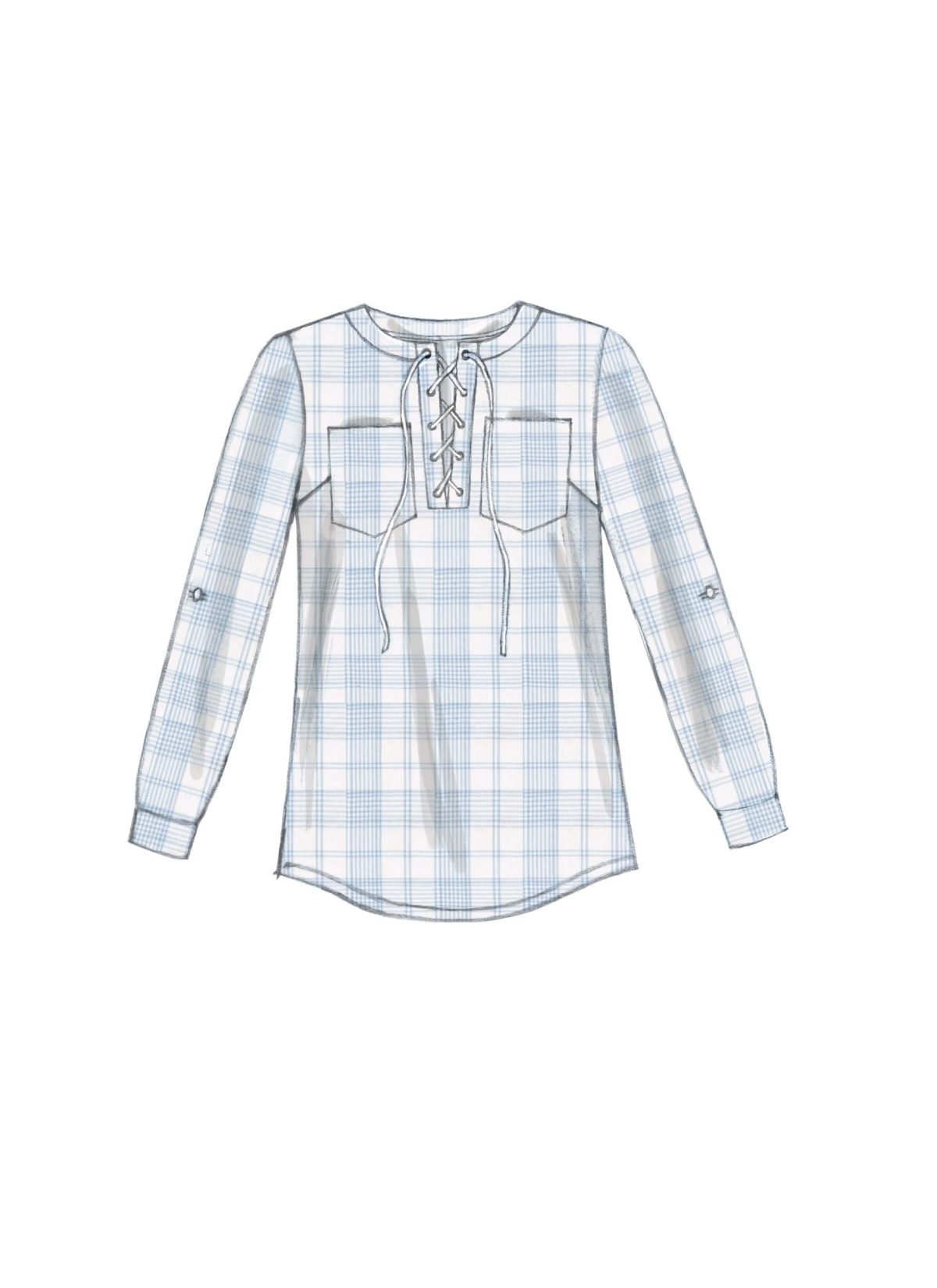 McCall's Sewing Pattern M7391 Misses' Laced or Split-Neck Tops and Dress