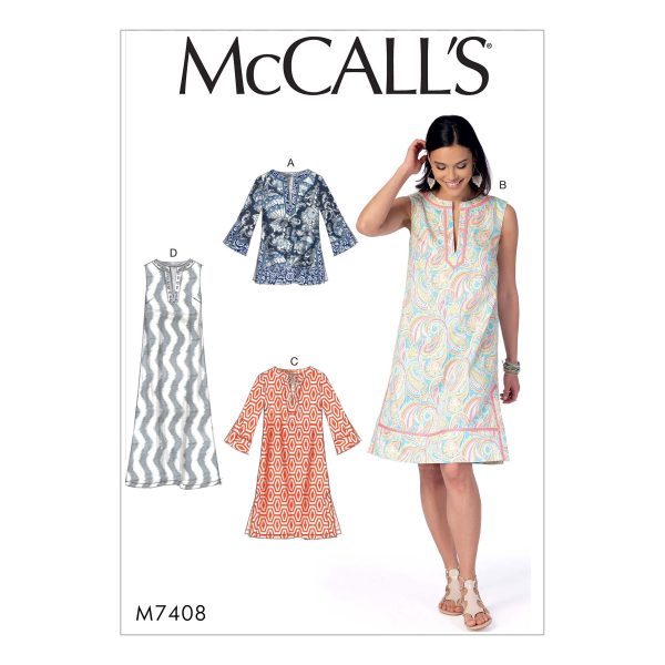 McCall's Sewing Pattern M7408 Misses' Tunic and Dresses