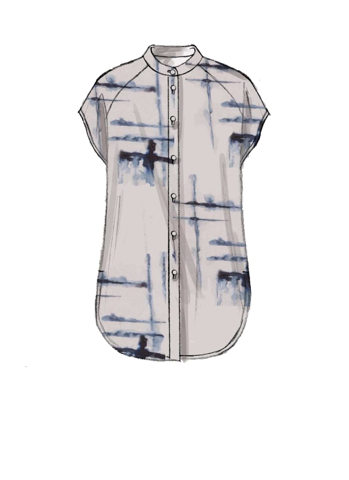 McCall's Sewing Pattern M7472 Misses' Raglan Sleeve, Button-Down Shirts and Tunics