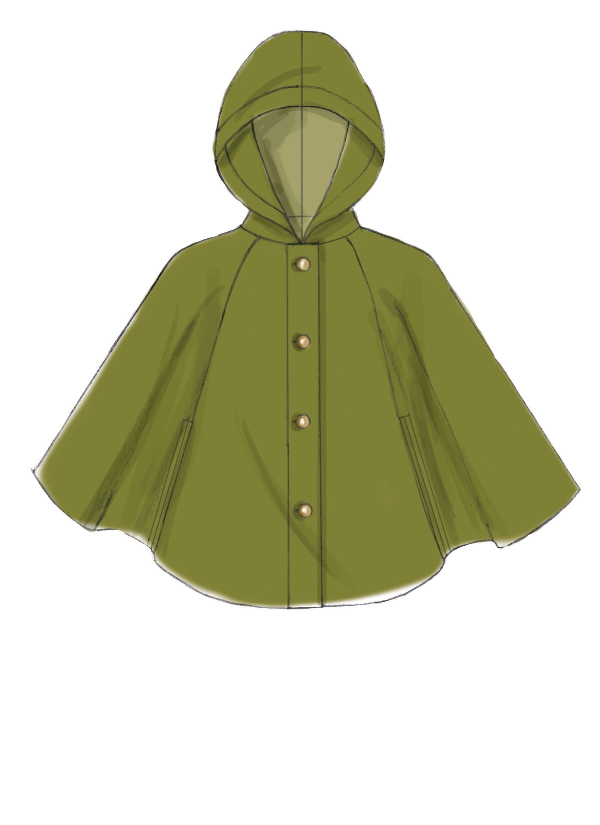 McCall's Sewing Pattern M7477 Misses' Hooded, Collared or Collarless Capes